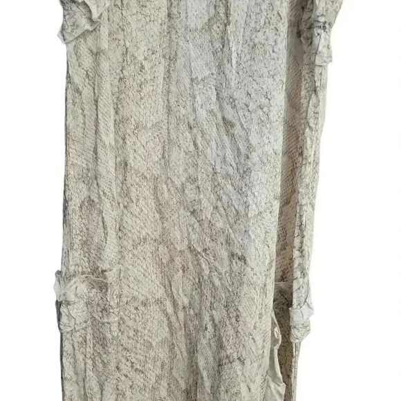 Pilyq Women's White & Tan Rayon Sleeveless Sundress NEW - Picture 9 of 16